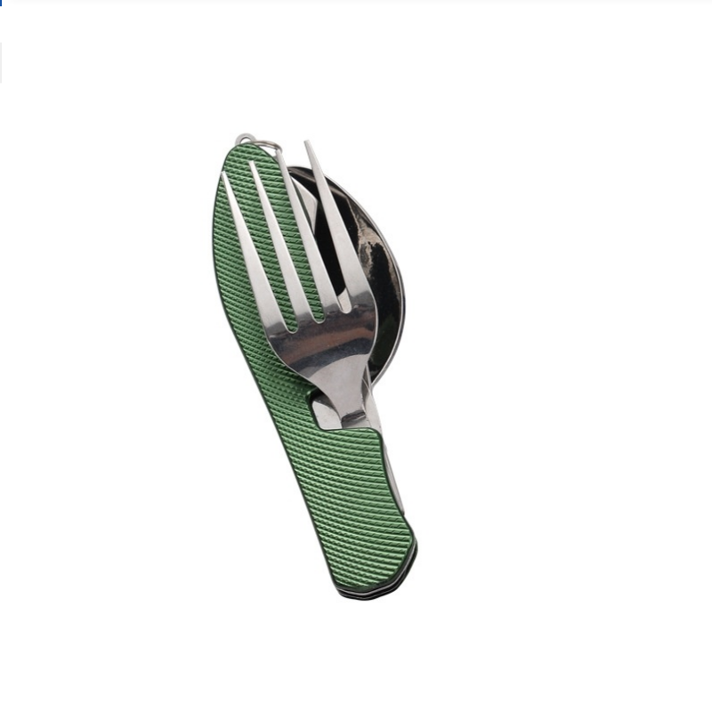 Weaning Spoon Set - Foldable Stainless Steel Cutlery Set, Integrated