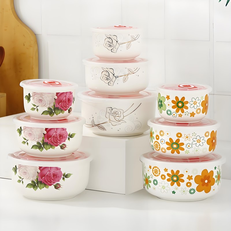 Baby Food Thermos - Three-piece set, fine bone china lunch