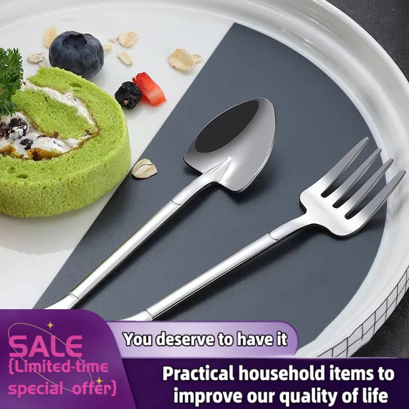 Weaning Spoon Set - Thick Shovel Spoons Stainless Steel TeaSpoons
