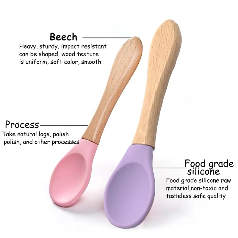 Baby Wooden Spoon Silicone Woo - Baby Food Organic review and price
