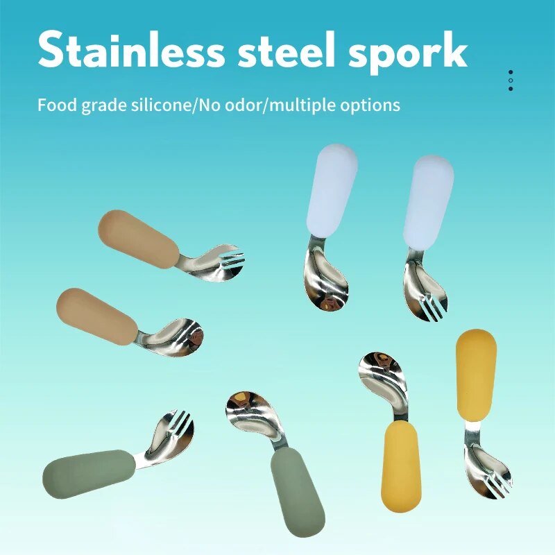 Baby Spoon Fork Set 316 Stainl - Baby Food Utensils review and price