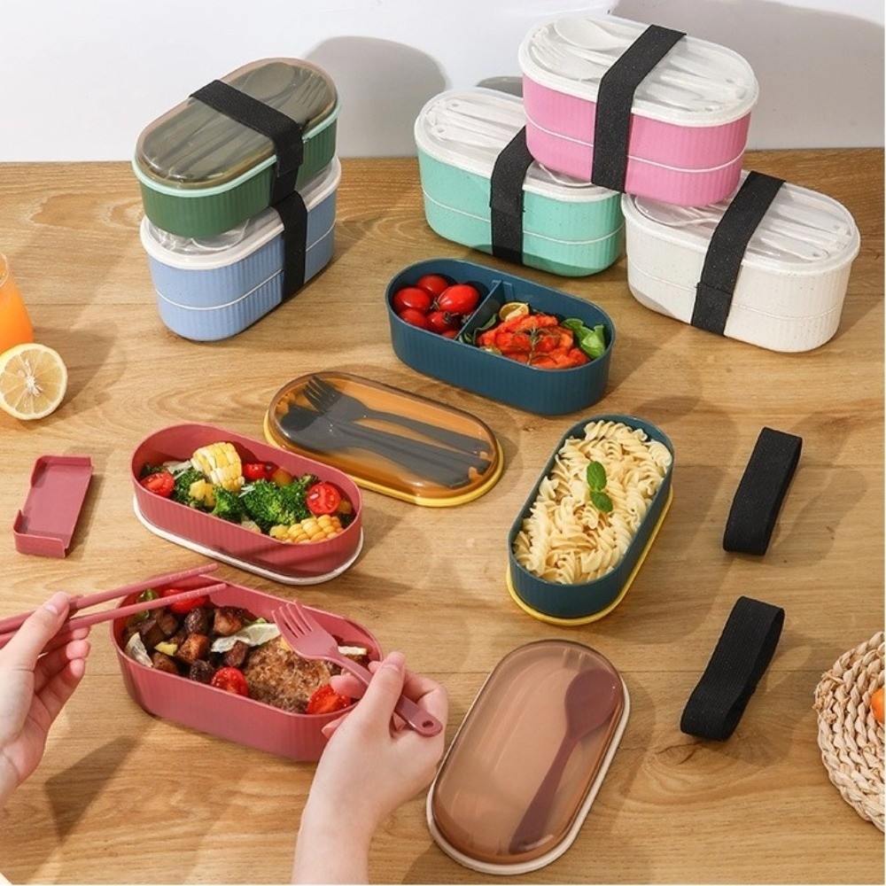 Portable Double Layer Lunch Bo - Weaning Spoon Set review and price