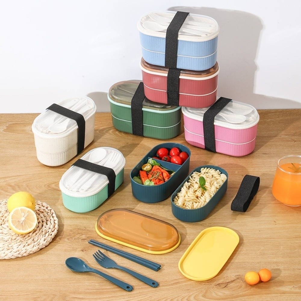 Portable Double Layer Lunch Bo - Weaning Spoon Set review and price