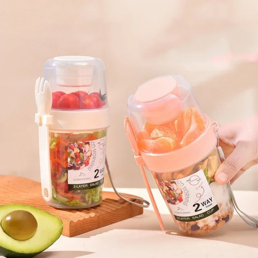 Portable Salad Cup Breakfast C - Baby Food Thermos review and price