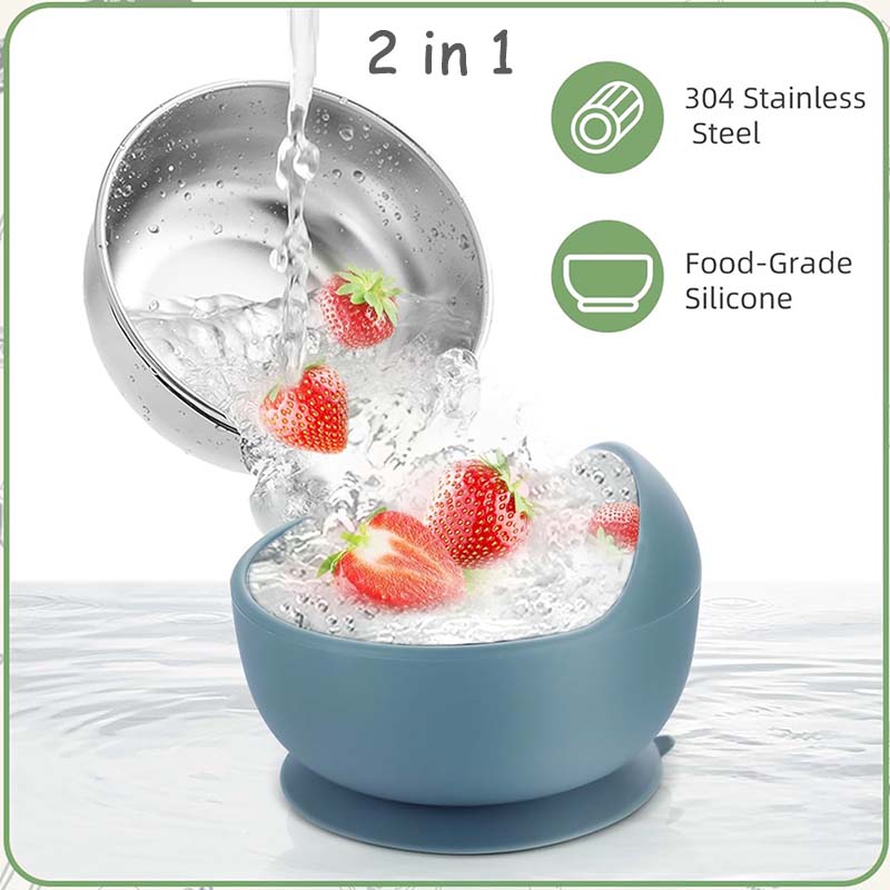 3Pcs Set Baby Feeding Bowl Wit - Baby Food Utensils review and price