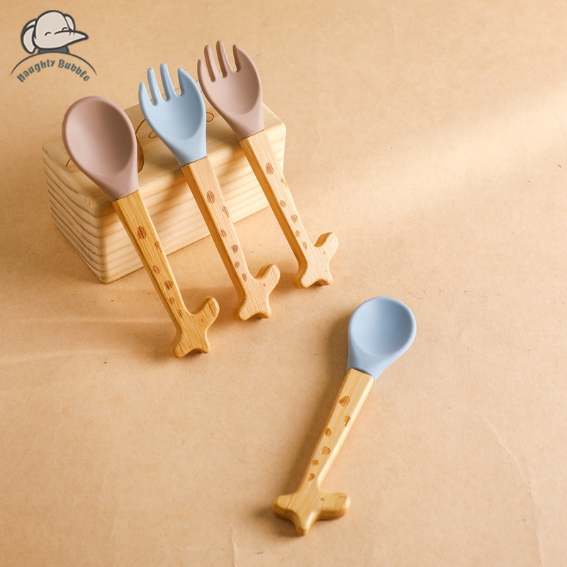 2PCS Baby Bamboo Fork Silicone - Baby Food Organic review and price