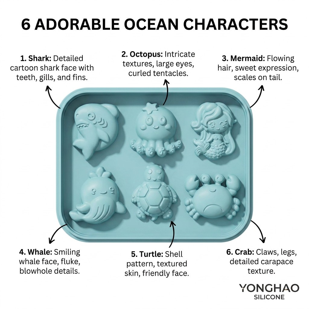 6-Cavity Mermaid Sea Creatures - Baby Food Jelly review and price