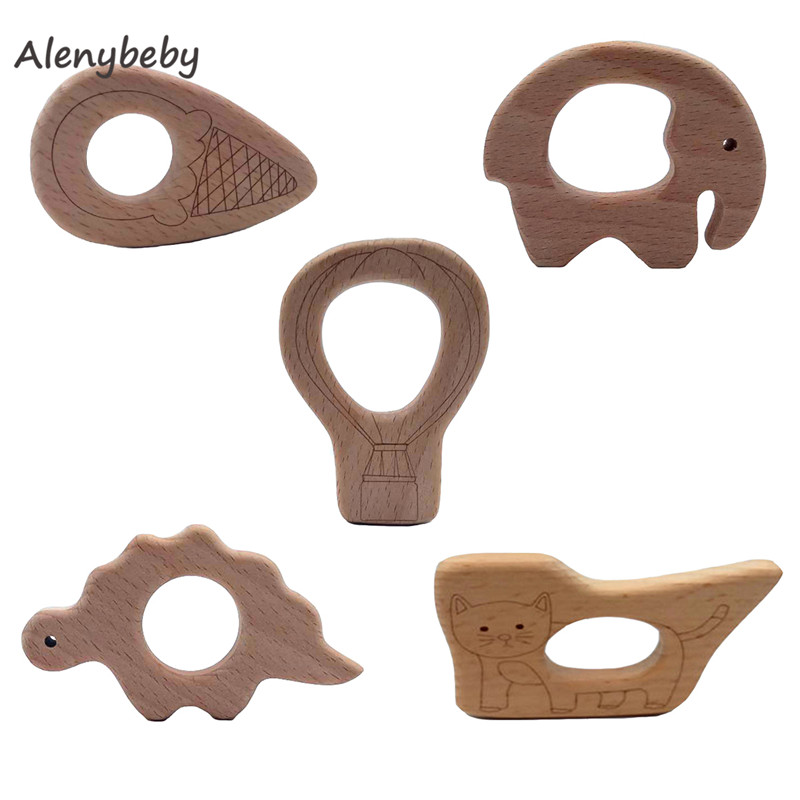 Wood Teether Cartoon DIY Wood  - Baby Food Organic review and price