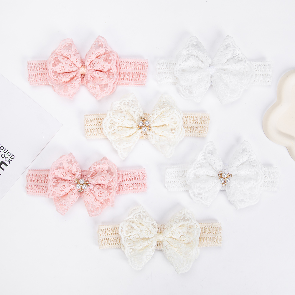 Cream Lace Baby Headbands for  - Baby Food Jelly review and price