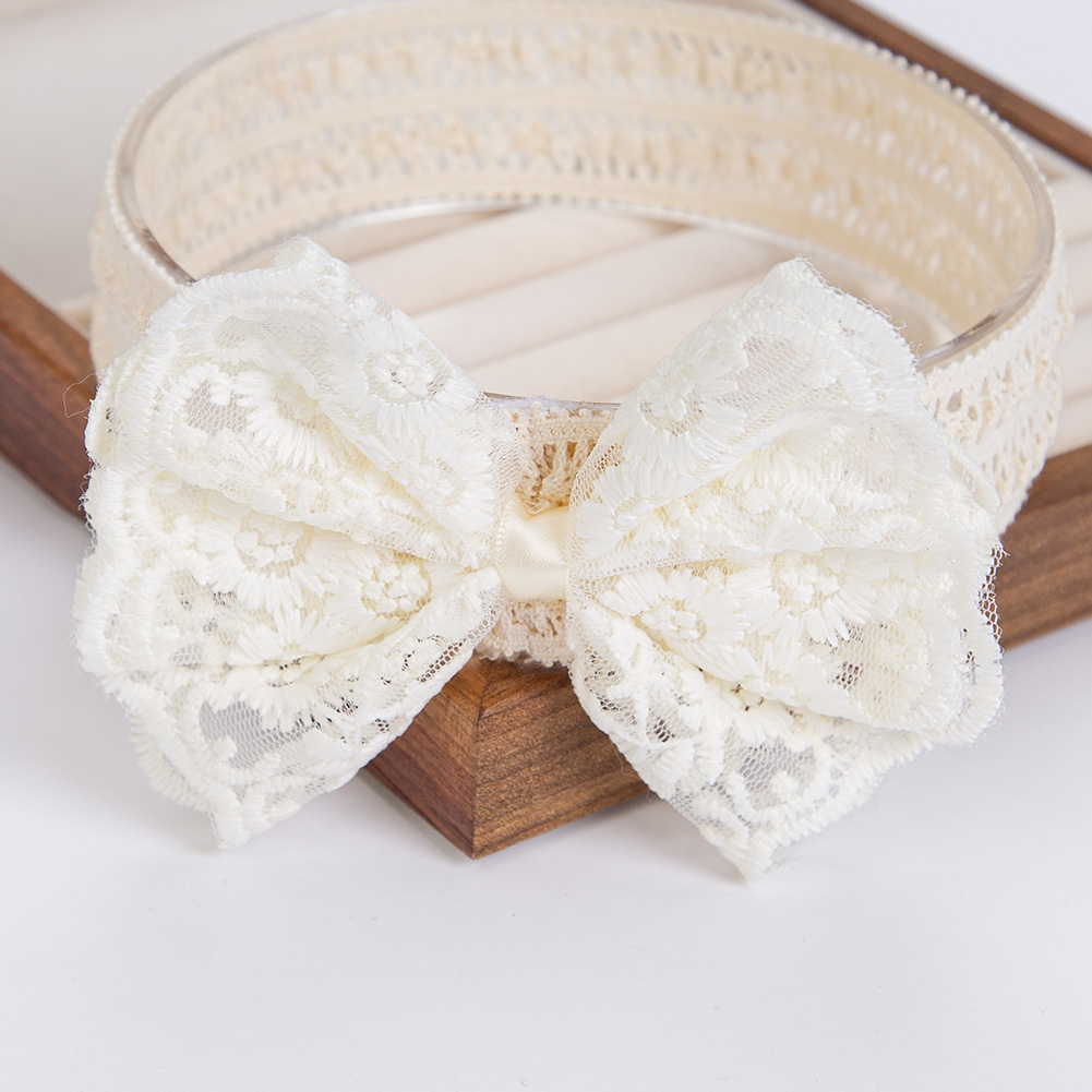 Cream Lace Baby Headbands for  - Baby Food Jelly review and price