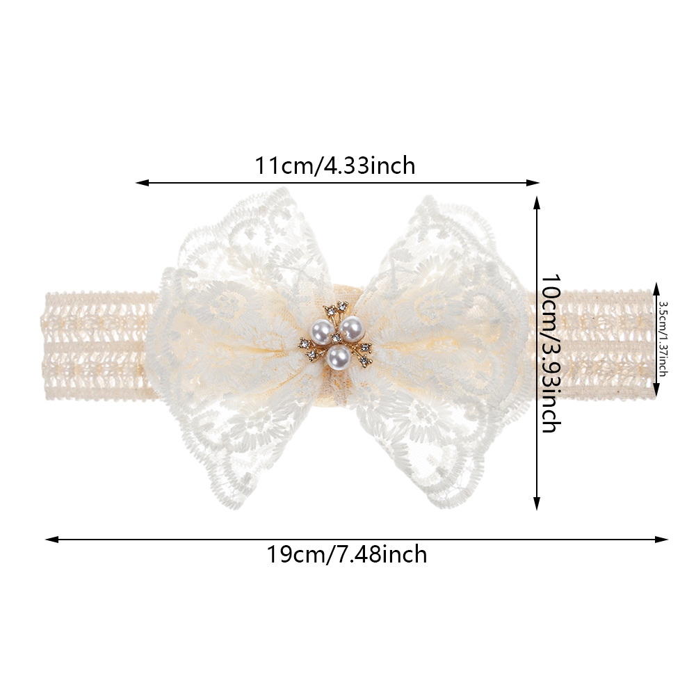 Cream Lace Baby Headbands for  - Baby Food Jelly review and price