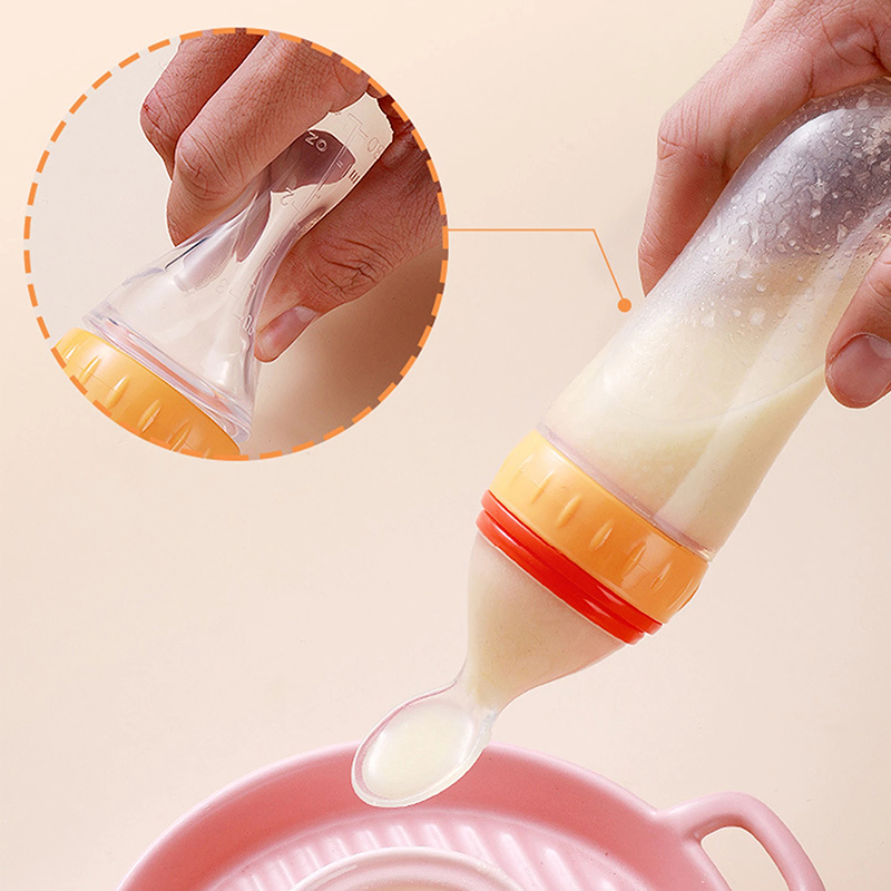 Squeezing Feeding Bottle Silic - Baby Food Utensils review and price