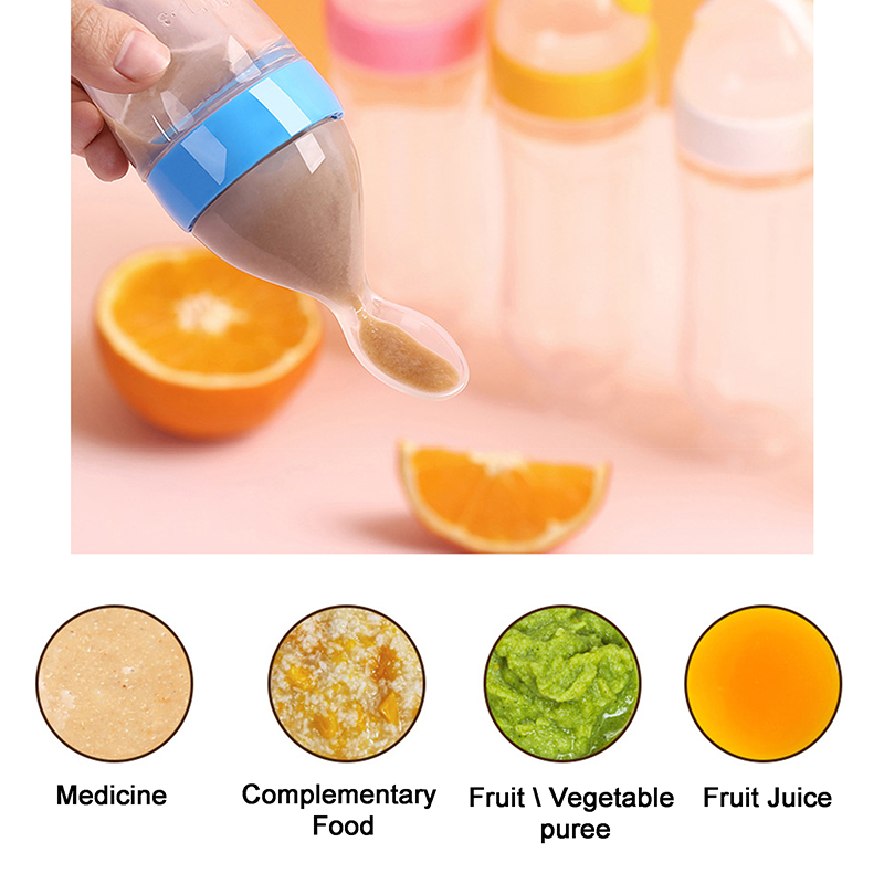 Squeezing Feeding Bottle Silic - Baby Food Utensils review and price