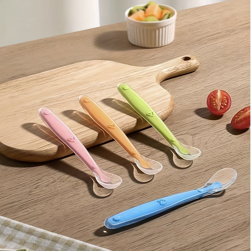 1/2pcs Soft Tip Baby Silicone  - Baby Food Utensils review and price