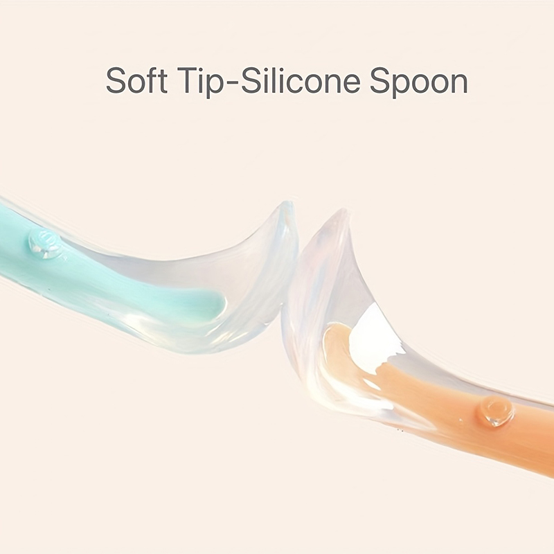 1/2pcs Soft Tip Baby Silicone  - Baby Food Utensils review and price