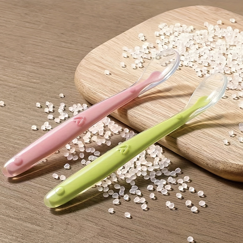 1/2pcs Soft Tip Baby Silicone  - Baby Food Utensils review and price