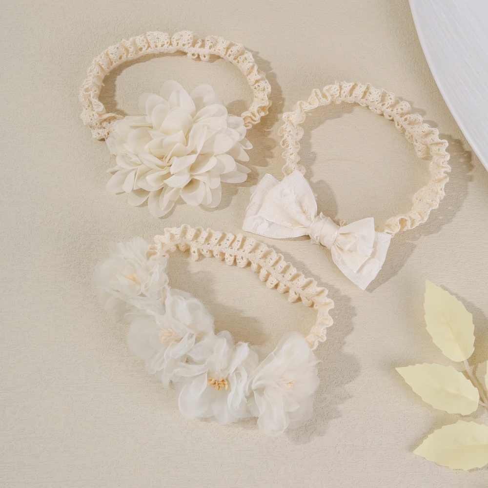 Cream White Lace Flower Bow Ba - Baby Food Jelly review and price