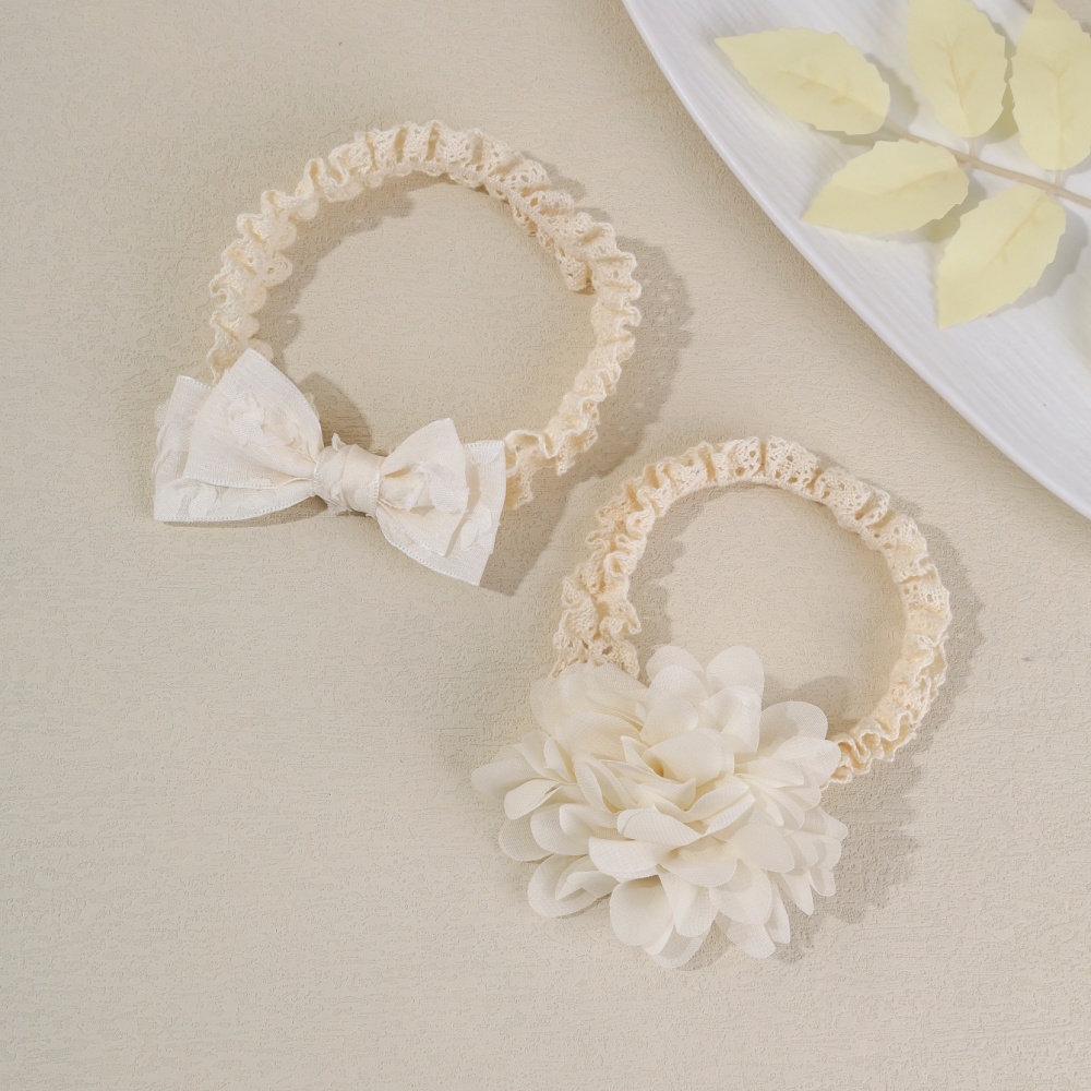 Cream White Lace Flower Bow Ba - Baby Food Jelly review and price