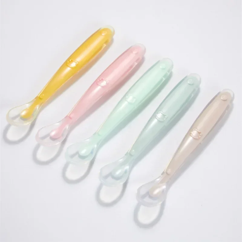 Soft Silicone Baby Spoon Toddl - Baby Food Utensils review and price