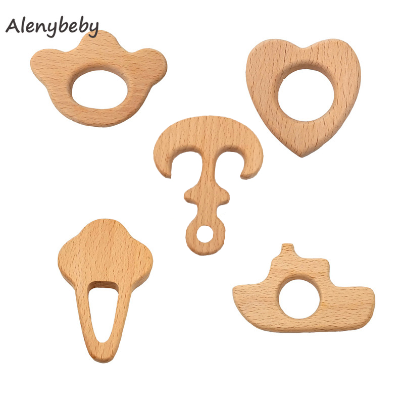 2pc Wood Teether Cartoon DIY W - Baby Food Organic review and price