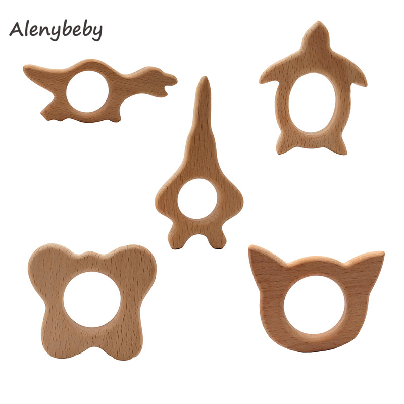 2pc Wood Teether Cartoon DIY W - Baby Food Organic review and price
