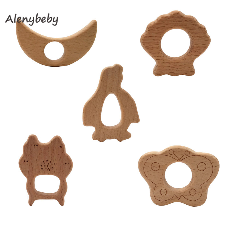 2pc Wood Teether Cartoon DIY W - Baby Food Organic review and price