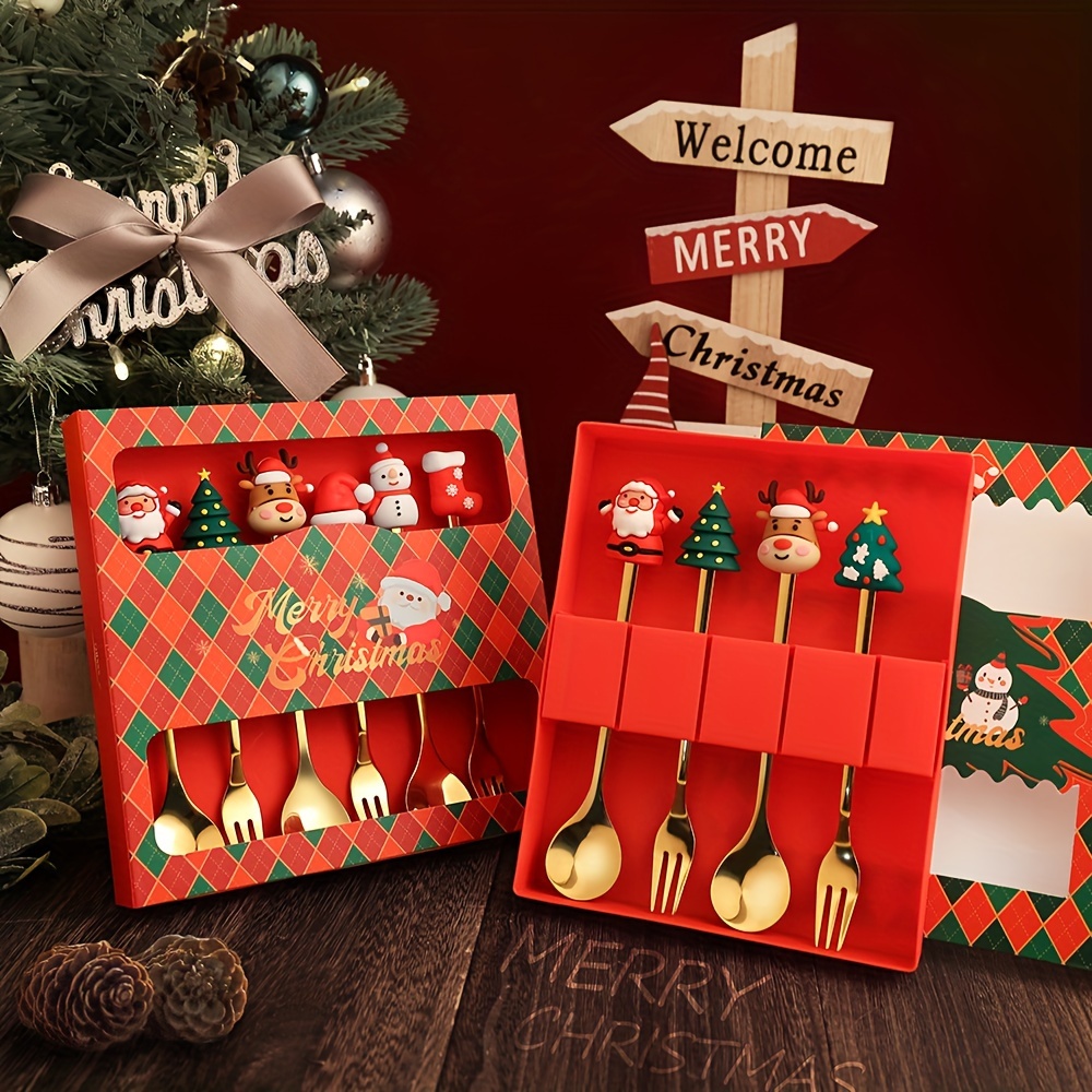 1Set Creative Christmas Fork A - Weaning Spoon Set review and price